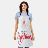 Tablier Design de Noël avec étoiles (Porté)