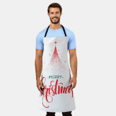Tablier Design de Noël avec étoiles (Porté)