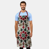 Tablier Design de Noël doré (Porté)