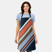 Tablier Design de rayures de style rétro diagonale (Porté)