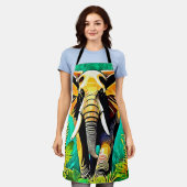 Tablier Design de scène Eléphant de la Jungle (Porté)