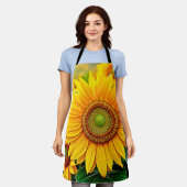 Tablier Design de sérénité du terrain de tournesol doré (Porté)