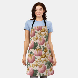 Tablier Design élégant Citrouille rose automne