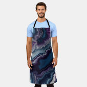 Tablier Design en marbre violet bleu blanc (Porté)