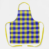 Tablier Design En vichy jaune bleu (Recto)