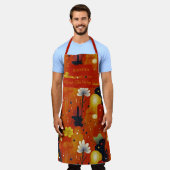 Tablier Design floral d'inspiration zen avec marguerites A (Porté)