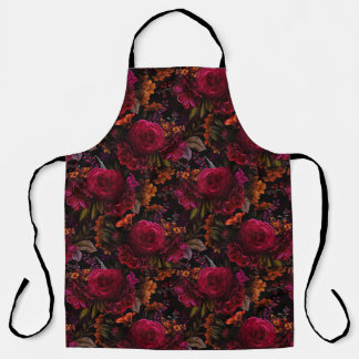 Tablier Design floral foncé