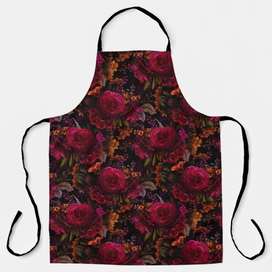 Tablier Design floral foncé (Recto)