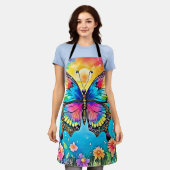 Tablier Design floral vibreur papillon (Porté)