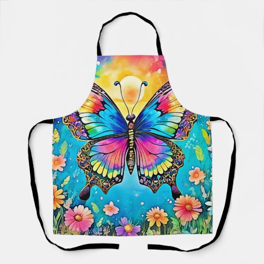 Tablier Design floral vibreur papillon (Recto)