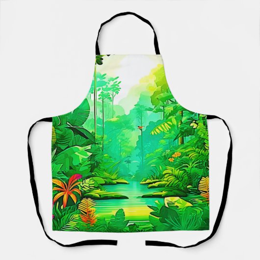 Tablier Design forestier exotique (Recto)