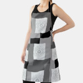 Tablier Design graphique noir, blanc et gris (Insitu)