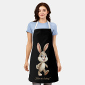 Tablier Design lapin personnalisé Apron Cute Bunny (Porté)