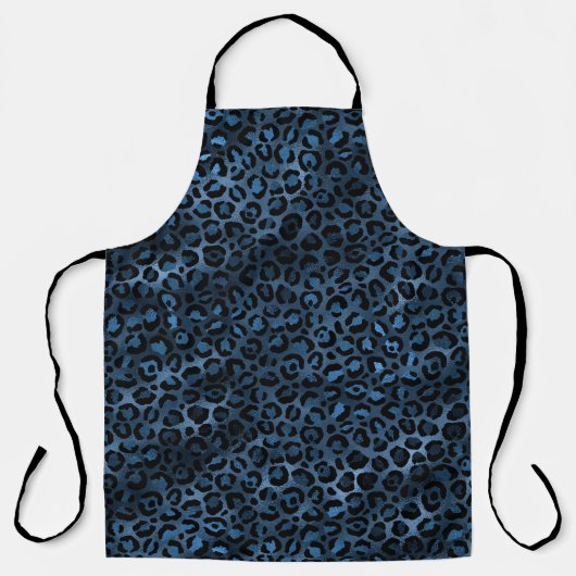 Tablier Design Leopard bleu et or série 3 (Recto)