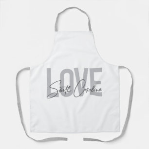 Tablier Design moderne, simple, cool Love South Carolina