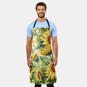 Tablier Design Motif d'art Sunflower (Porté)