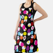 Tablier Design Motif de surface Pois couleur noir (Insitu)