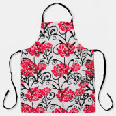 Tablier Design Motif d'illustrations de rose rouge (Recto)