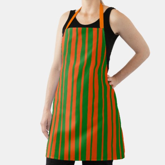 Tablier Design Motif Orange Green
