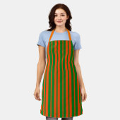 Tablier Design Motif Orange Green (Porté)