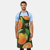 Tablier Design motif orange transparent. (Porté)