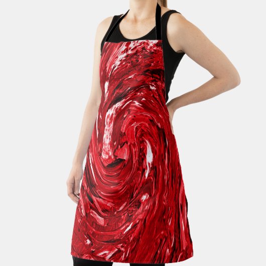 Tablier Design noir blanc rouge (Insitu)