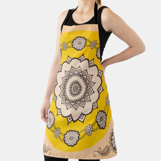 Tablier Design ornemental Mandala, style ethnique (Insitu)