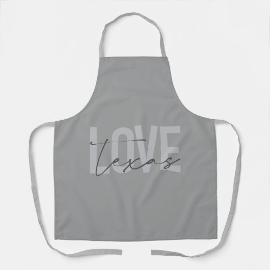 Tablier Design simple, moderne, urbain, cool Love Texas (Recto)