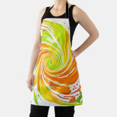 Tablier Design spiral vert et orange (Insitu)