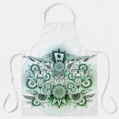 Tablier Design tribal teinte verte (Recto)