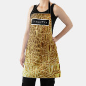 Tablier Designer Alligator Crocodile Skin brillant Or  (Insitu)