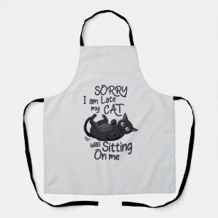 Tablier Désolé, je suis en retard - Règles pour chats !