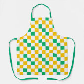 Tablier Dessin à carreaux jaune blanc vert (Recto)