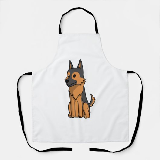 Tablier Dessin animé de German Shepherd (Recto)