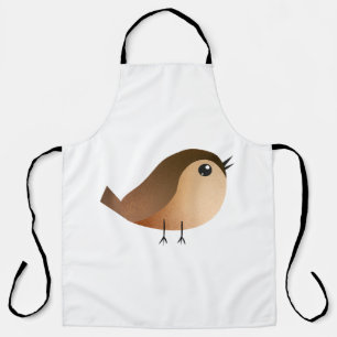 Tablier Dessin animé d'oiseau moineau mignon