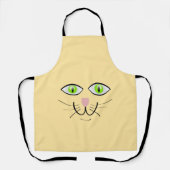 Tablier Dessin animé visage drôle de chat-29034 (Recto)