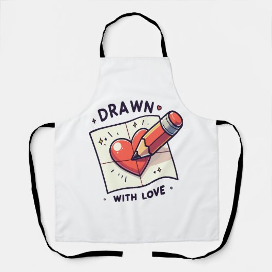 Tablier Dessin avec amour (Recto)