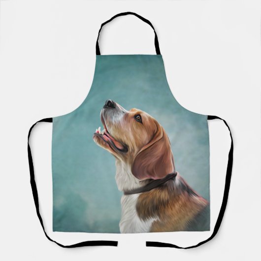 Tablier Dessin Beagle de chien (Recto)