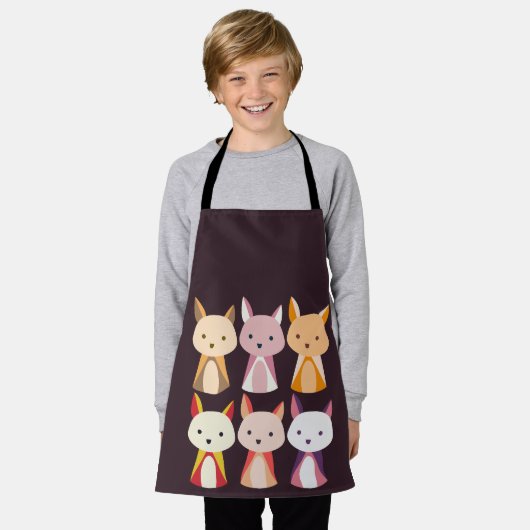 Tablier Dessin coloré Fox (Porté)