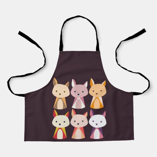 Tablier Dessin coloré Fox (Recto)