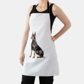 Tablier Dessin crayon couleur d'un Doberman Pinscher. Esse (Insitu)