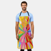 Tablier dessin créatif Abstrait, arrière - plan coloré. (Porté)