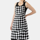 Tablier Dessin de drapeau à damier noir et blanc (Insitu)