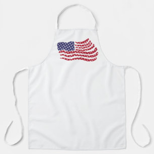 Tablier Dessin de drapeau bleu blanc rouge