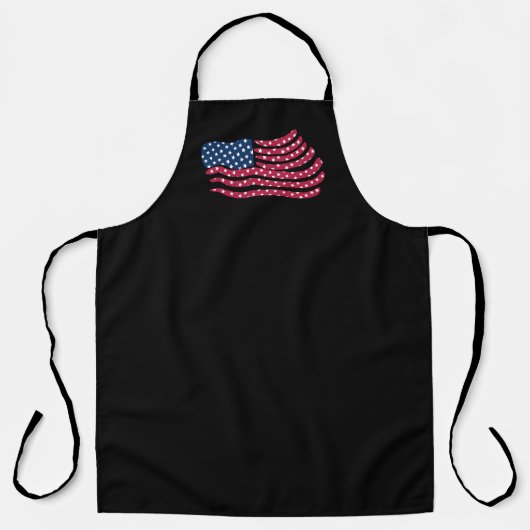 Tablier Dessin de drapeau rouge blanc et bleu (Recto)