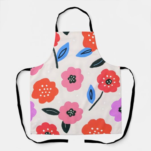 Tablier dessin de fleurs de Han (Recto)