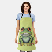 Tablier Dessin de grenouille au crayon de couleur (Porté)