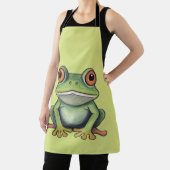 Tablier Dessin de grenouille au crayon de couleur (Insitu)