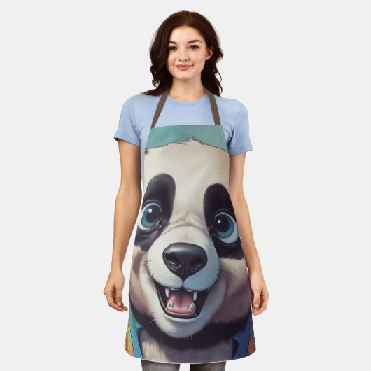 Tablier Dessin de Panda (Porté)