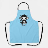 Tablier Dessin de Singe Bébé mignon - Kawaii Nursery Art (Recto)